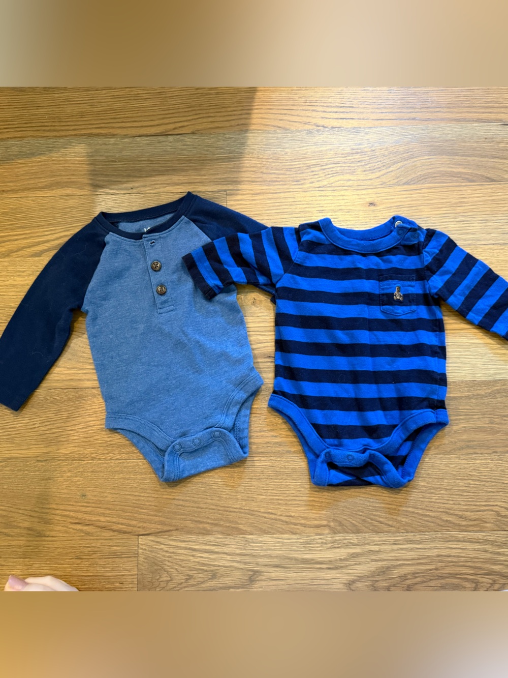 jumping beans and gap Long-Sleeve Baby One-Piece Bodysuits - Set of 2
